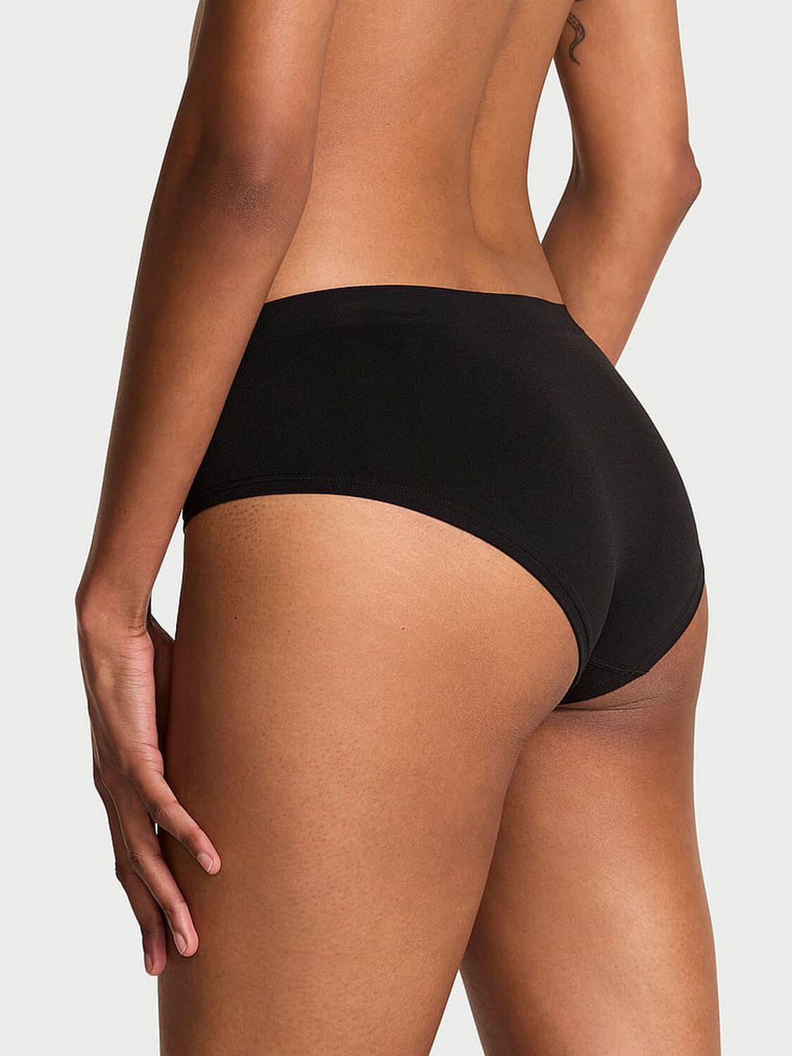 vs Seamless Seamless Sparkle Logo Hiphugger Panty Black 2 of 3 