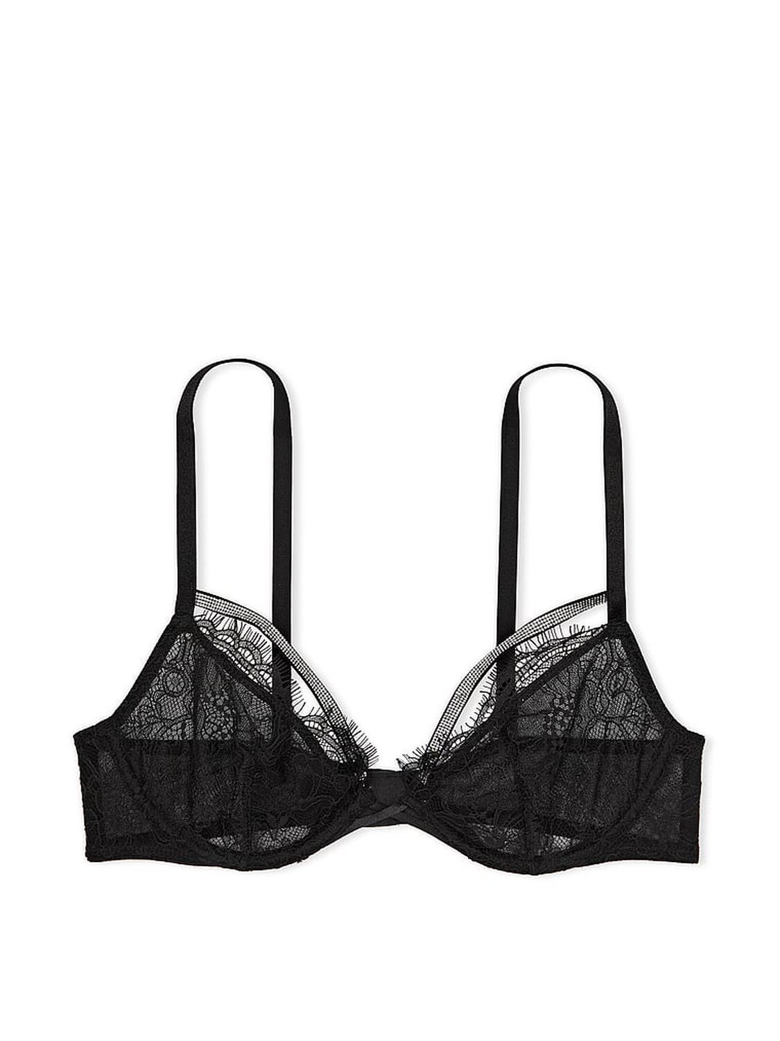 vs Very Sexy Shine Strappy Unlined Lace Low-Cut Demi Bra 3 of 5 
