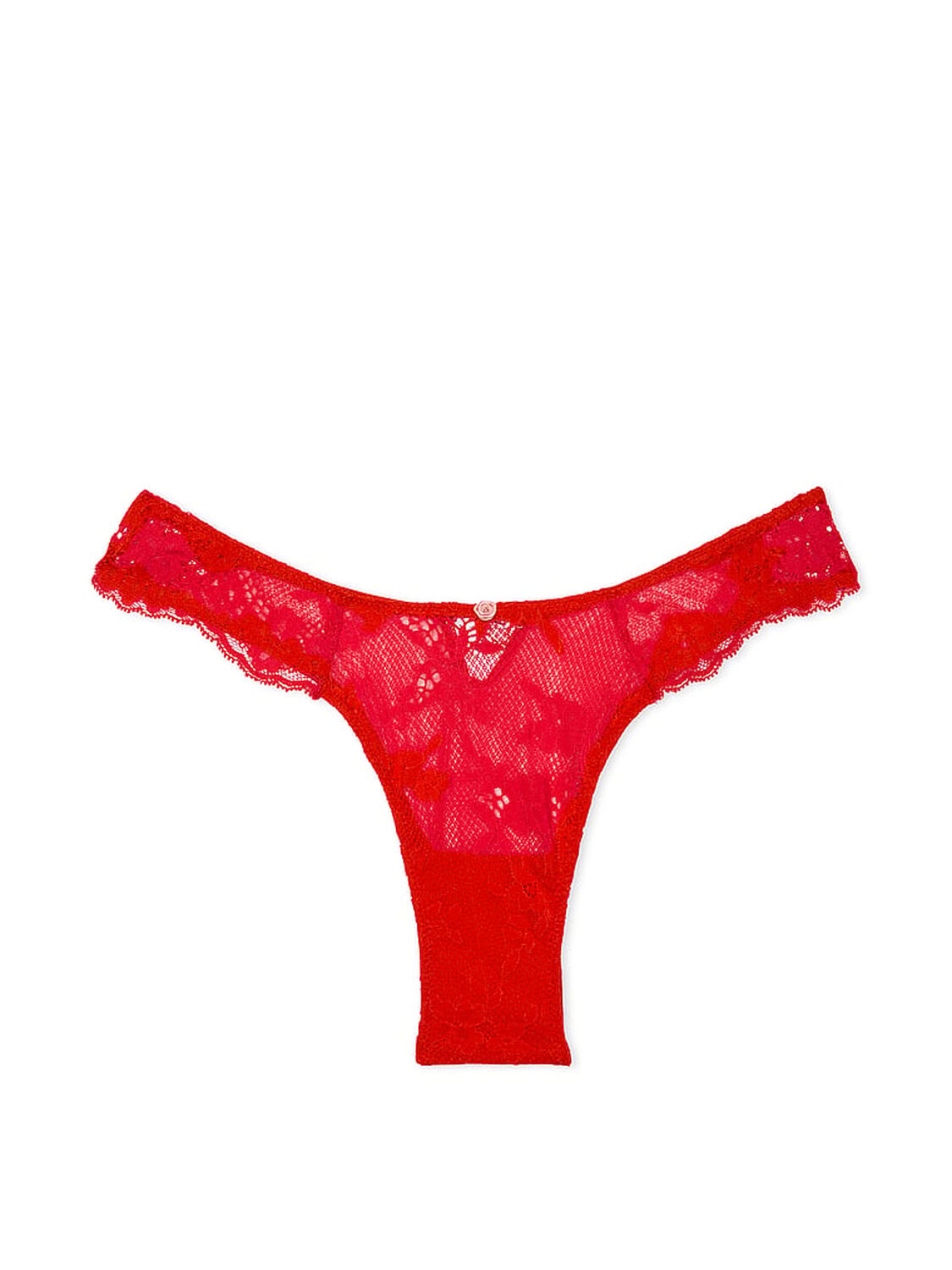 vs Dream Angels Twinkle Bow Lace Brazilian Panty Bright Vermillion 3 of 4 