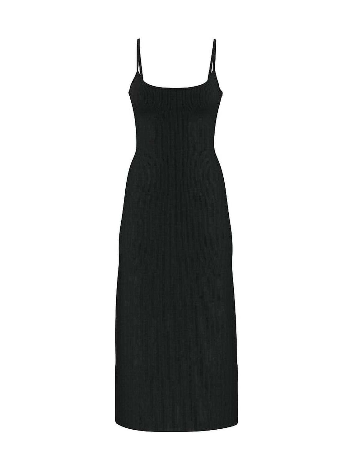 vs Victoria's Secret Ultra-Fine Modal Maxi Slip Dress Black 1 of 3 