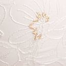 Peony Embroidery Bridal Garter Belt, White Peonies, swatch