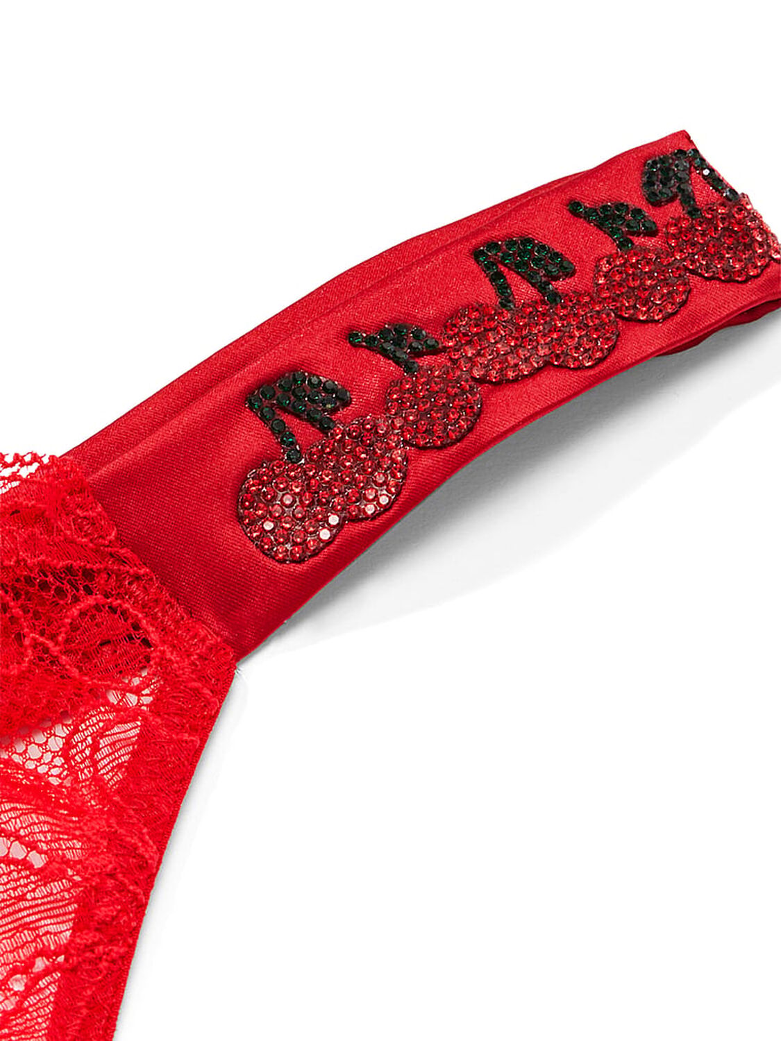 vs Very Sexy Shine Strap Thong Panty Cherry Red 4 of 4 