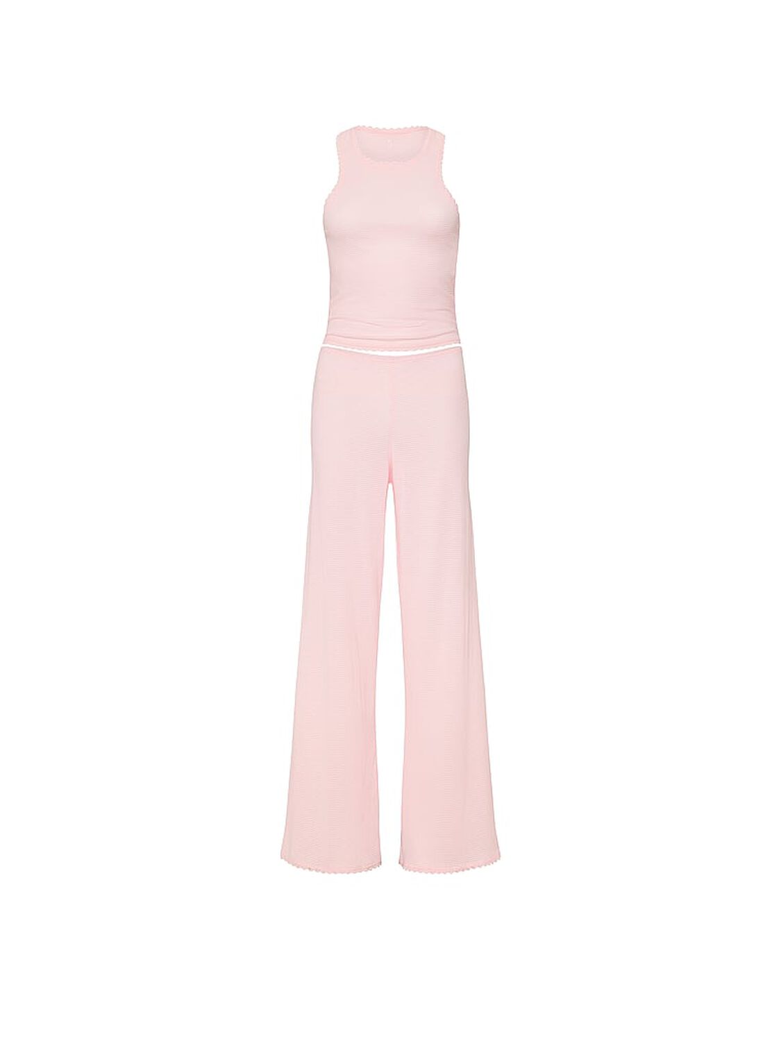 vs Victoria's Secret Cotton Shadow Stripe Tank & Pants Set Angel Pink 3 of 3 