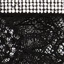 Shine Chain Strap Lace Garter Belt, Black, swatch