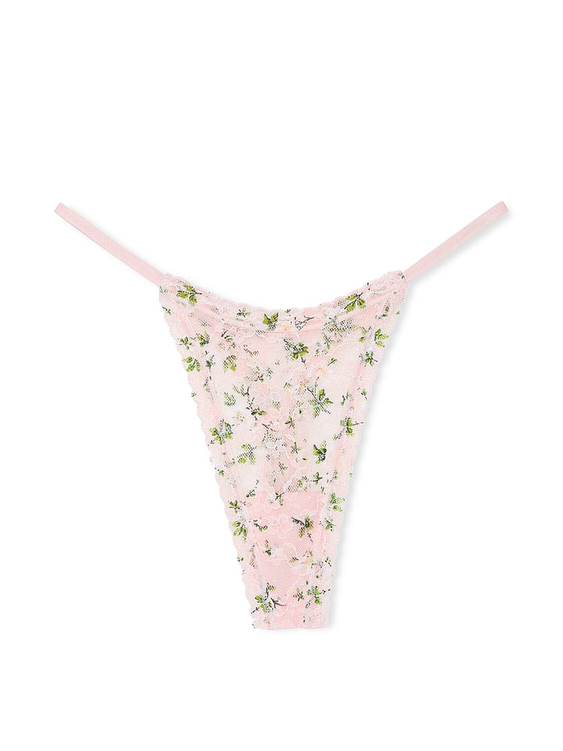 vs The Lacie Lace String Thong Panty Purest Pink Floral 1 of 2 