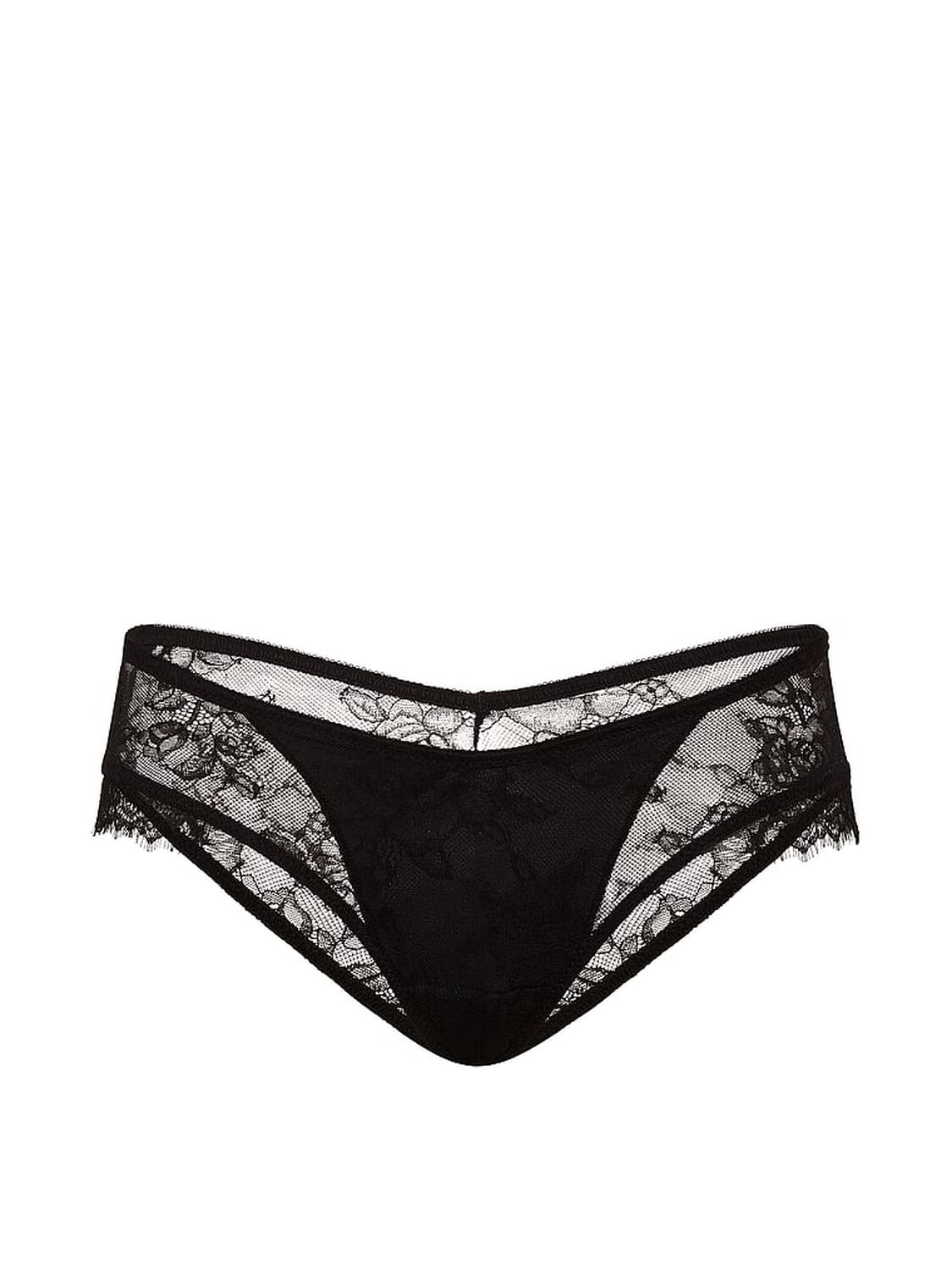 vs Very Sexy Rose Lace Overlay Cheeky Panty Black 3 of 3 