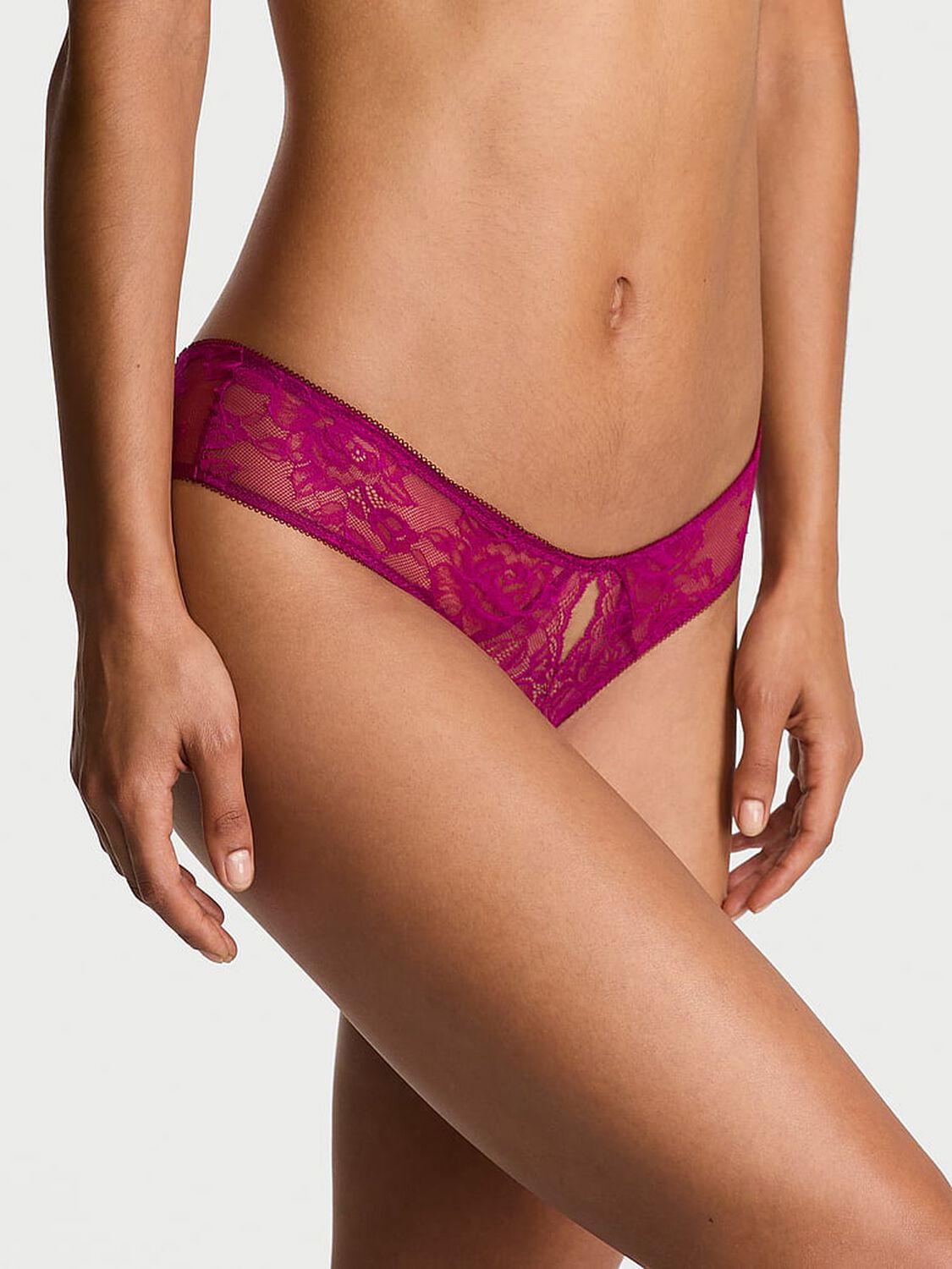 vs Very Sexy Rose Lace Crotchless Cheeky Panty Fresh Jam 1 of 2 