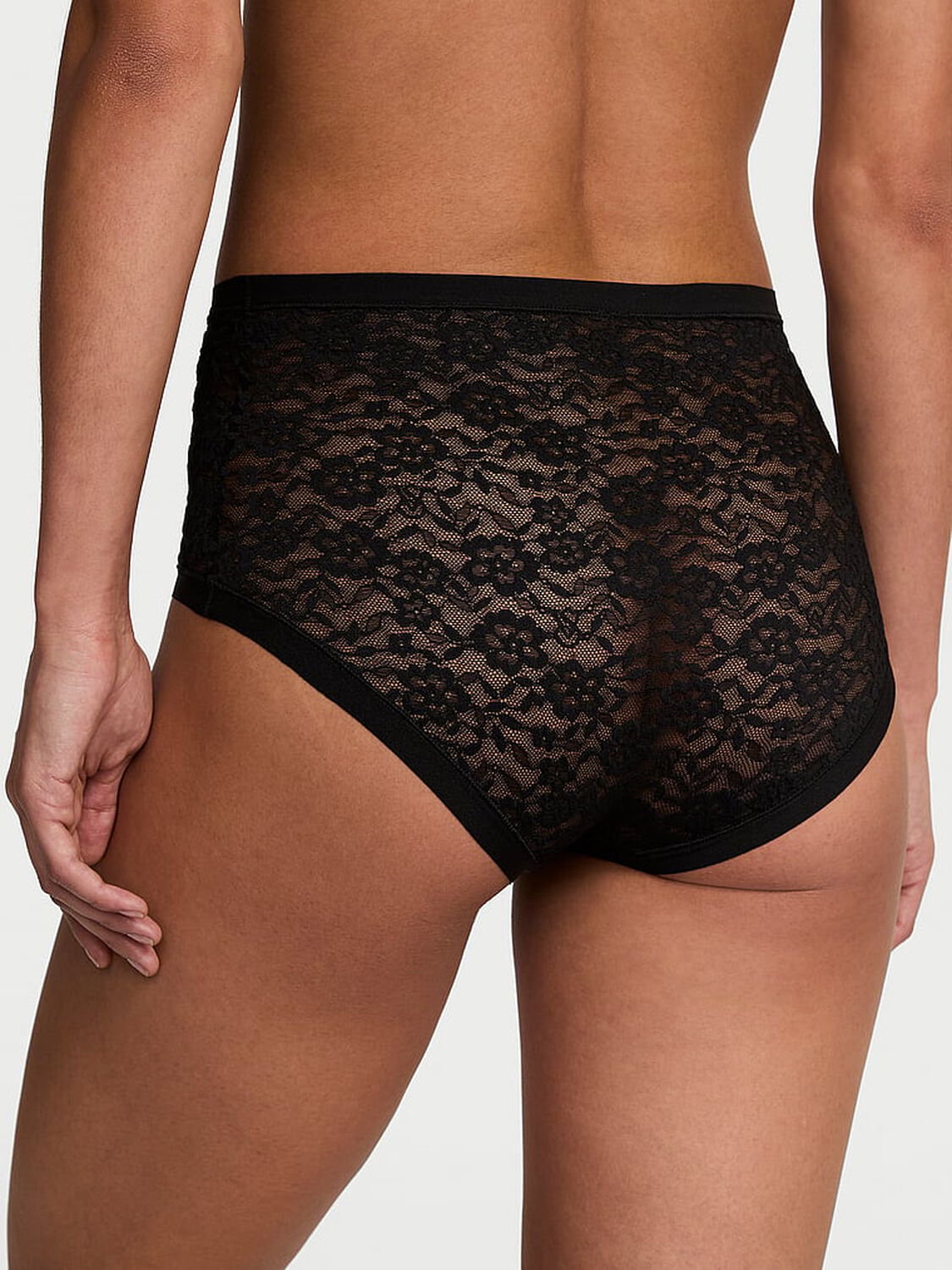 vs No-Show No-Show Lace High-Waist Brief Panty Black 2 of 3 