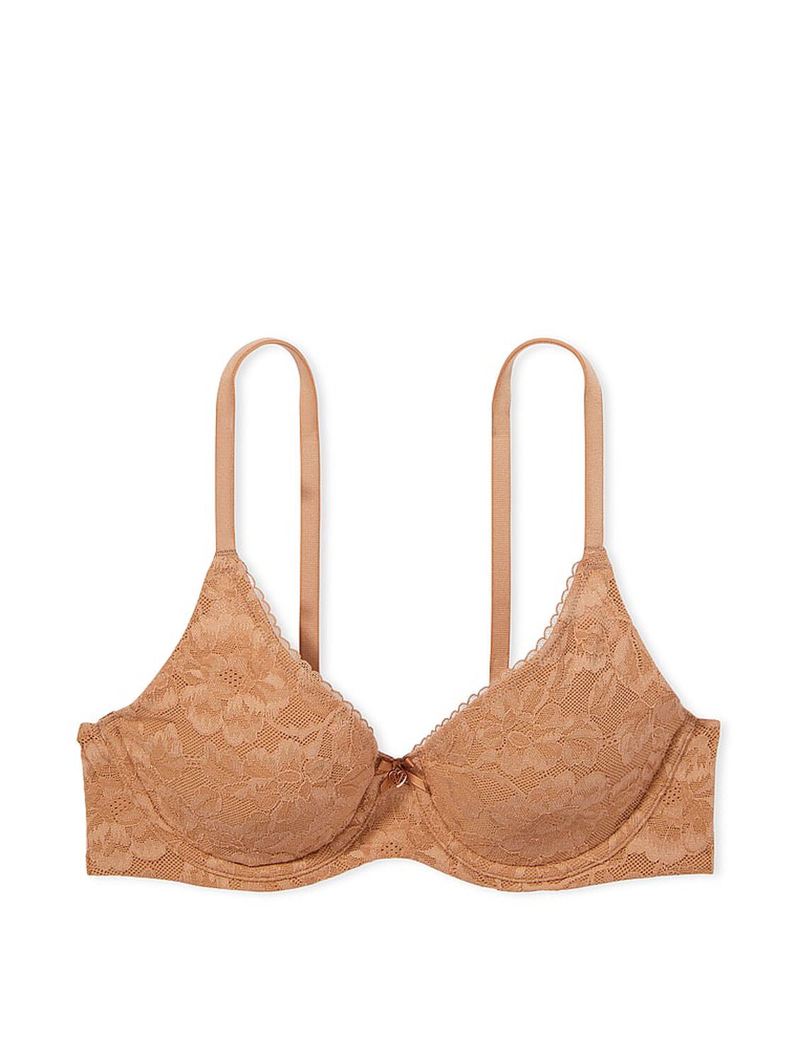 vs Body By Victoria Invisible Lift Unlined Lace Demi Bra Toffee 2 of 5 