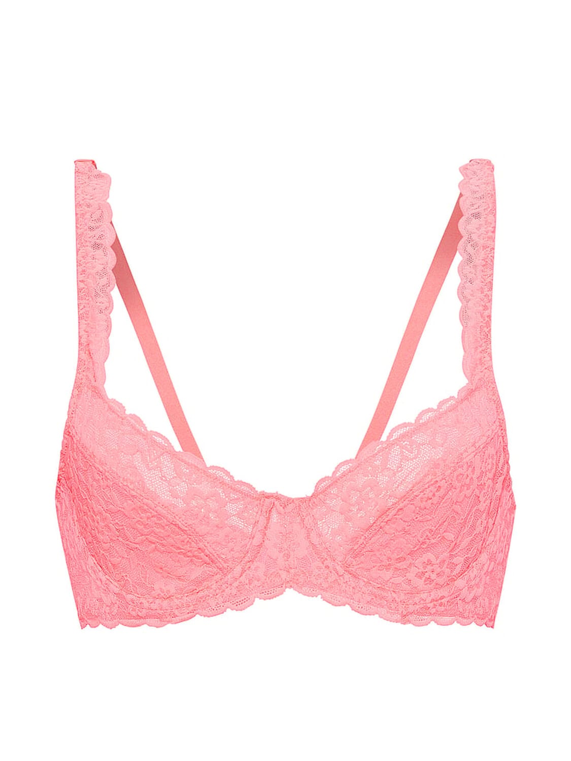 vs Victoria's Secret Lacie Unlined Balconette Bra Pink Highlighter 3 of 3 