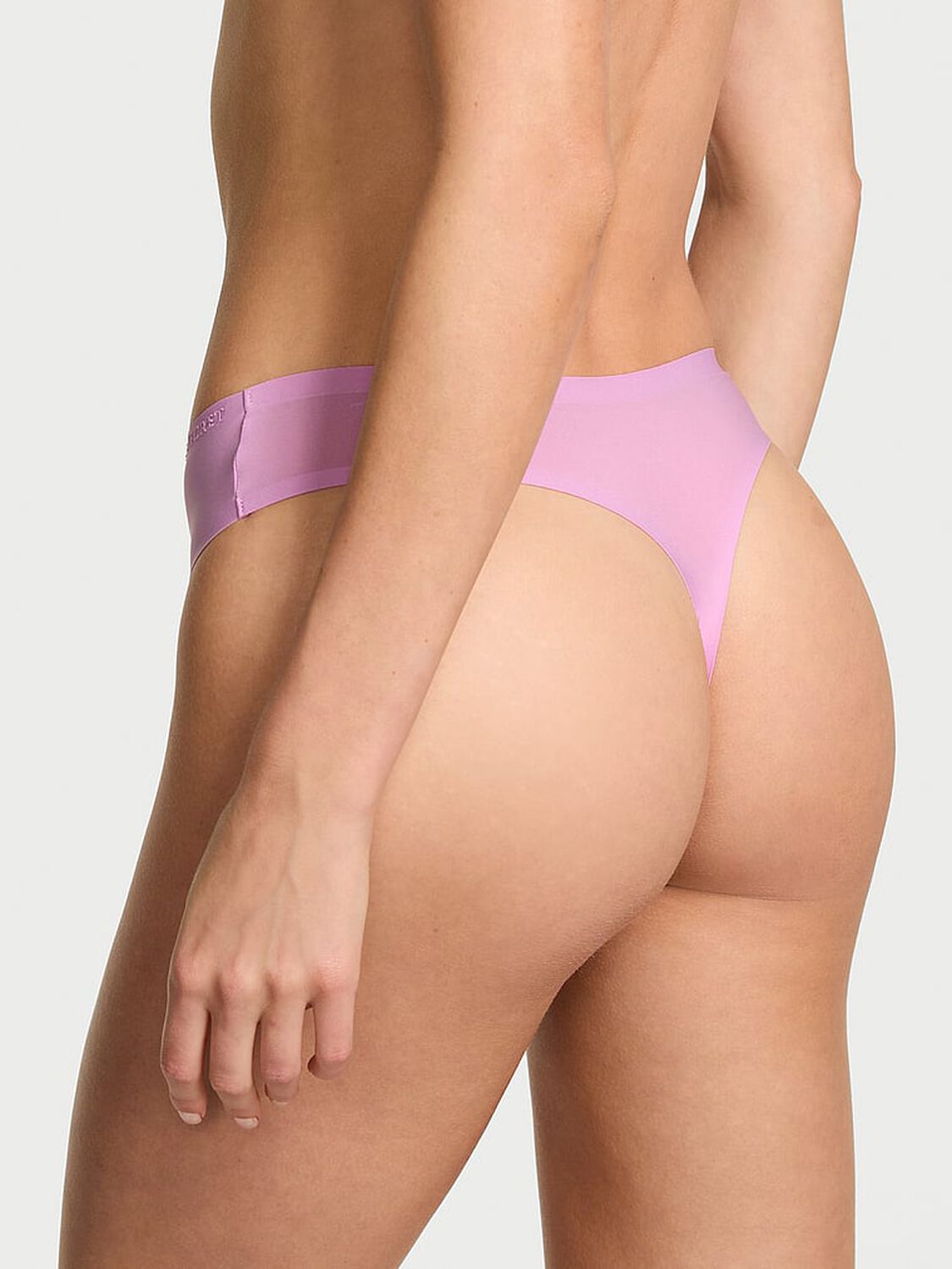 vs Body By Victoria Body by Victoria Flex Mid-Rise Thong Panty Bikini Pink 2 of 2 