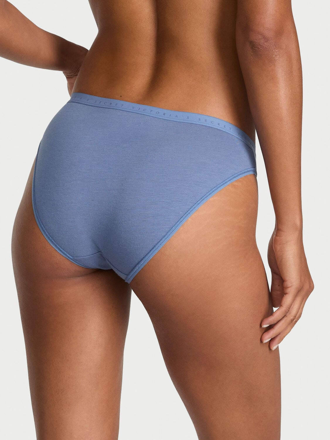 vs Victoria's Secret Stretch Cotton Bikini Panty. Moonlight Blue 4 of 5 