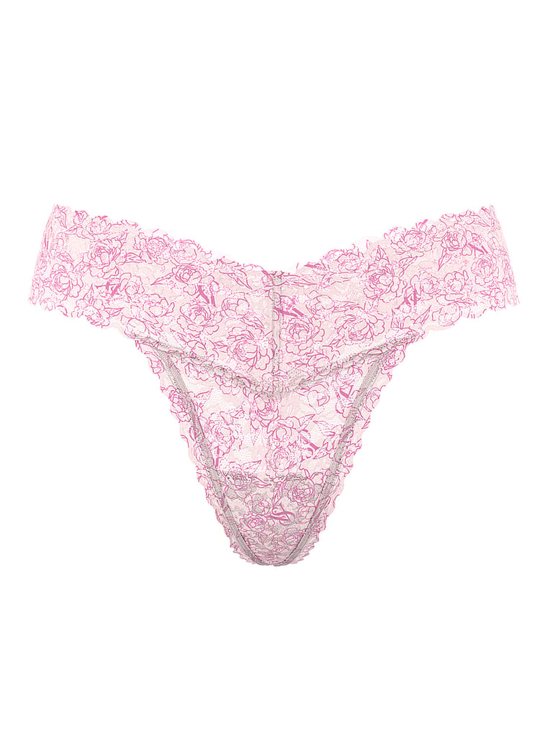 vs The Lacie Lace Thong Panty Angel Pink Sketch Floral 3 of 3 