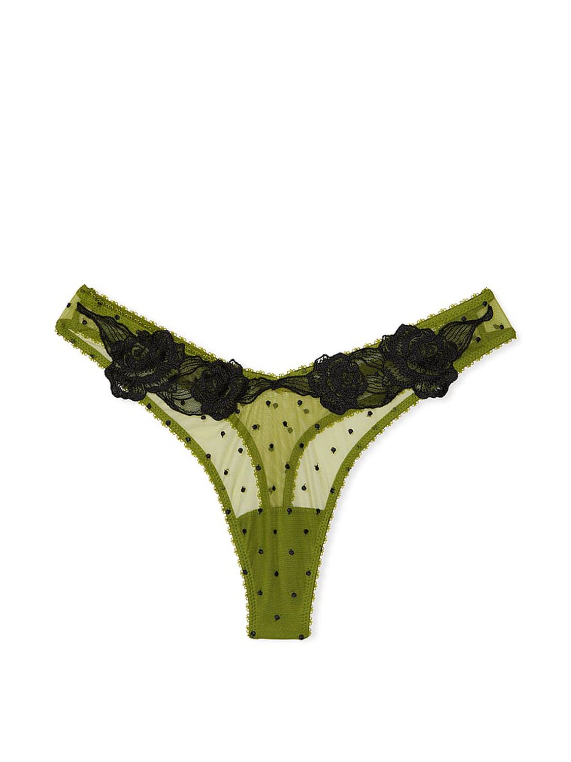 vs Very Sexy Sheer Rose High-Leg Thong Panty 3 of 4 