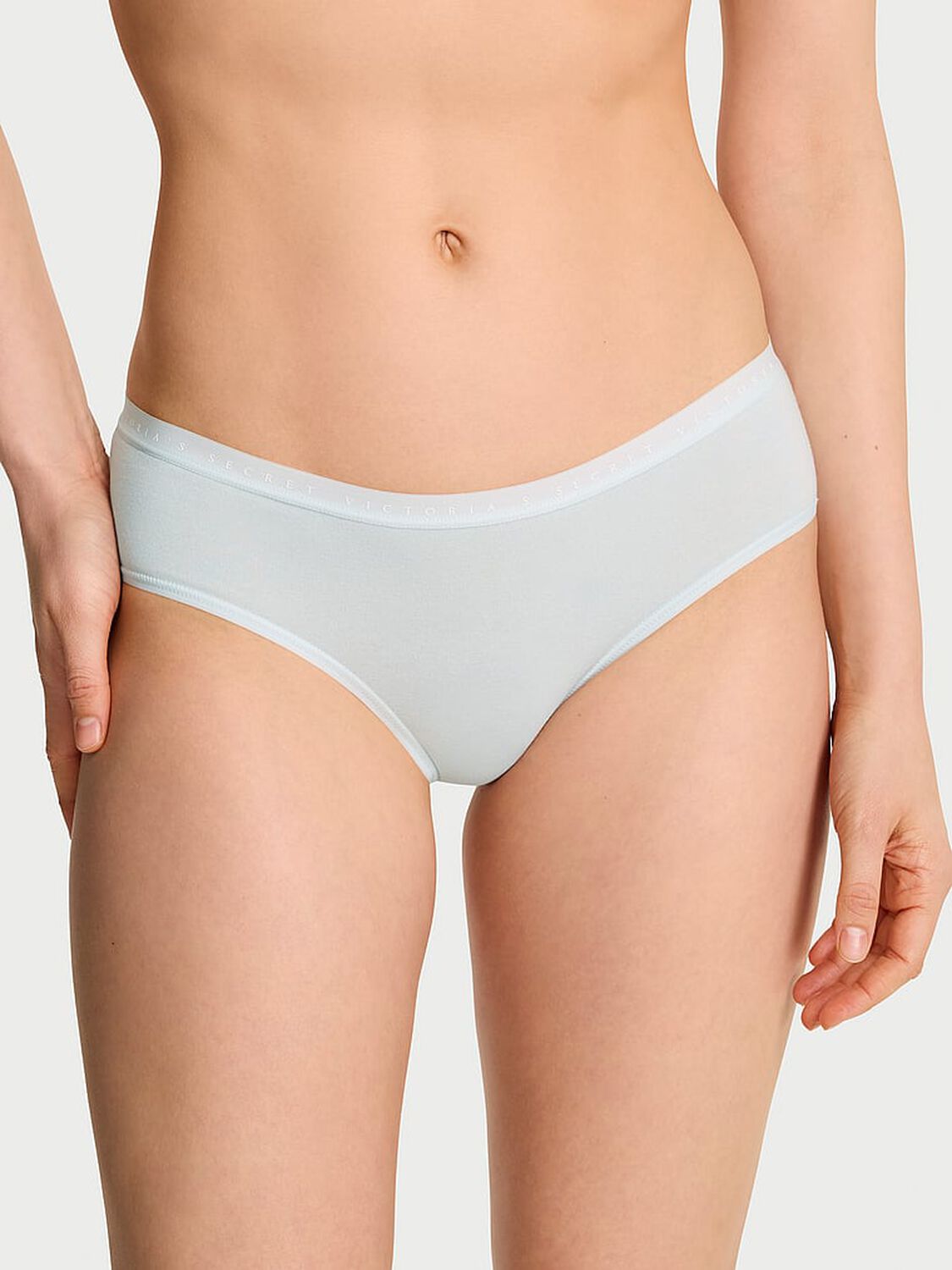 vs Victoria's Secret Stretch Cotton Hiphugger Panty Blue Mist 1 of 2 