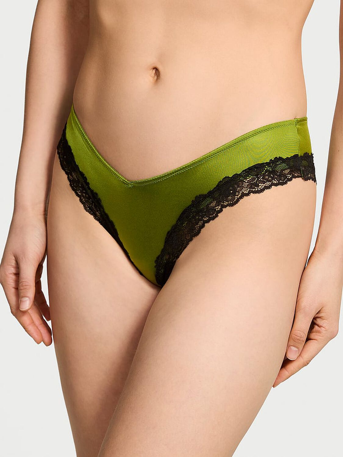 vs Very Sexy Lace-Trim High-Leg Cheeky Panty Perfect Pear 1 of 3 