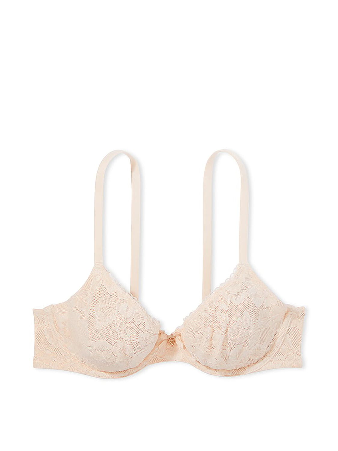 vs Body By Victoria Invisible Lift Unlined Lace Demi Bra Marzipan 3 of 4 