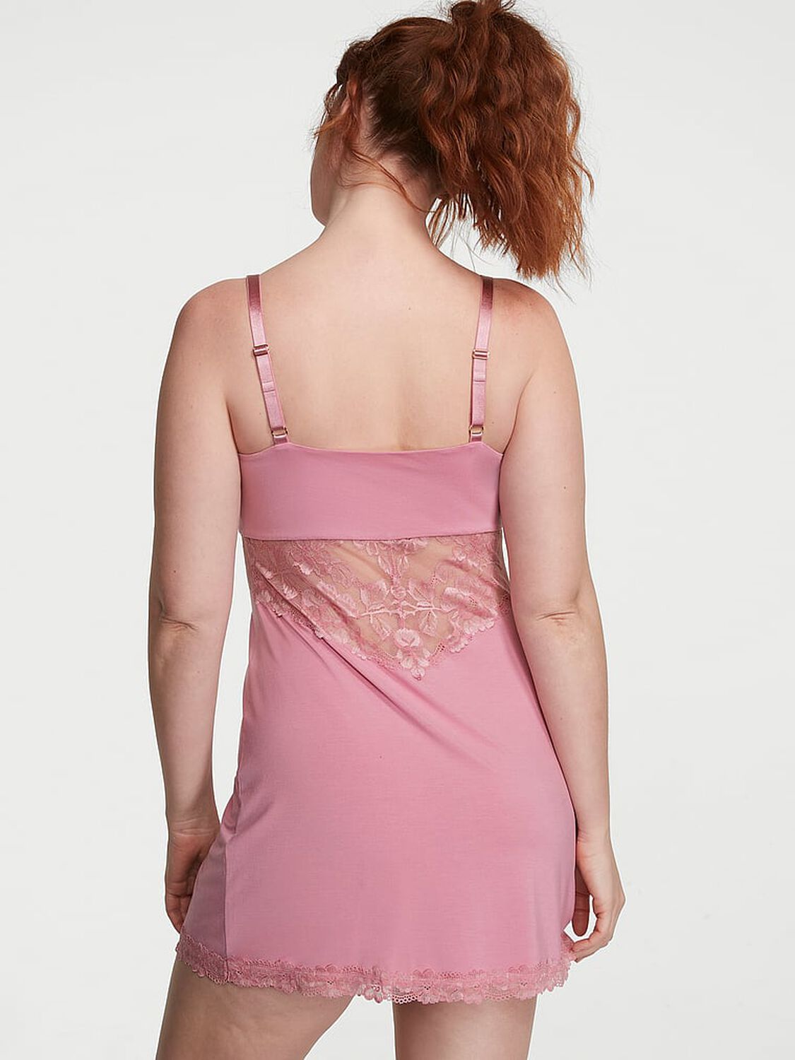 vs Victoria's Secret Modal Lace-Trim Sweetheart Slip Dress 2 of 3 
