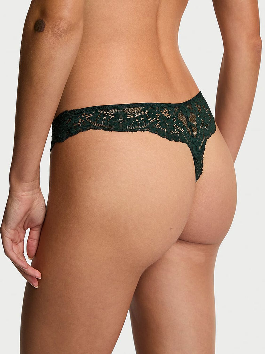vs Dream Angels Lace Thong Panty Cilantro 2 of 3 