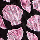 Lace-Waist Bikini Panty, Black & Pink Seashells, swatch