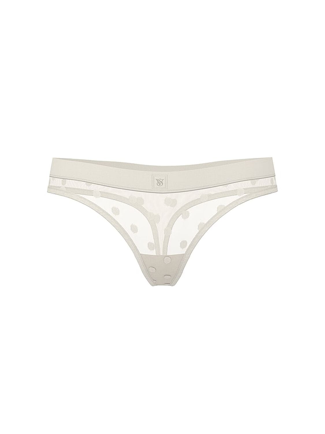 vs Cotton Sheer Heritage Shimmer Thong Panty Candelight 3 of 3 