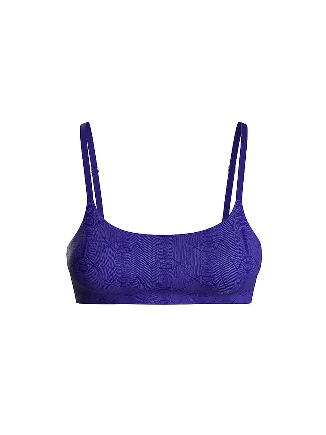 vs Vsx VSX LUXShine Logo Stretch-Comfort Sports Bra Brilliant Ink 3 of 4 