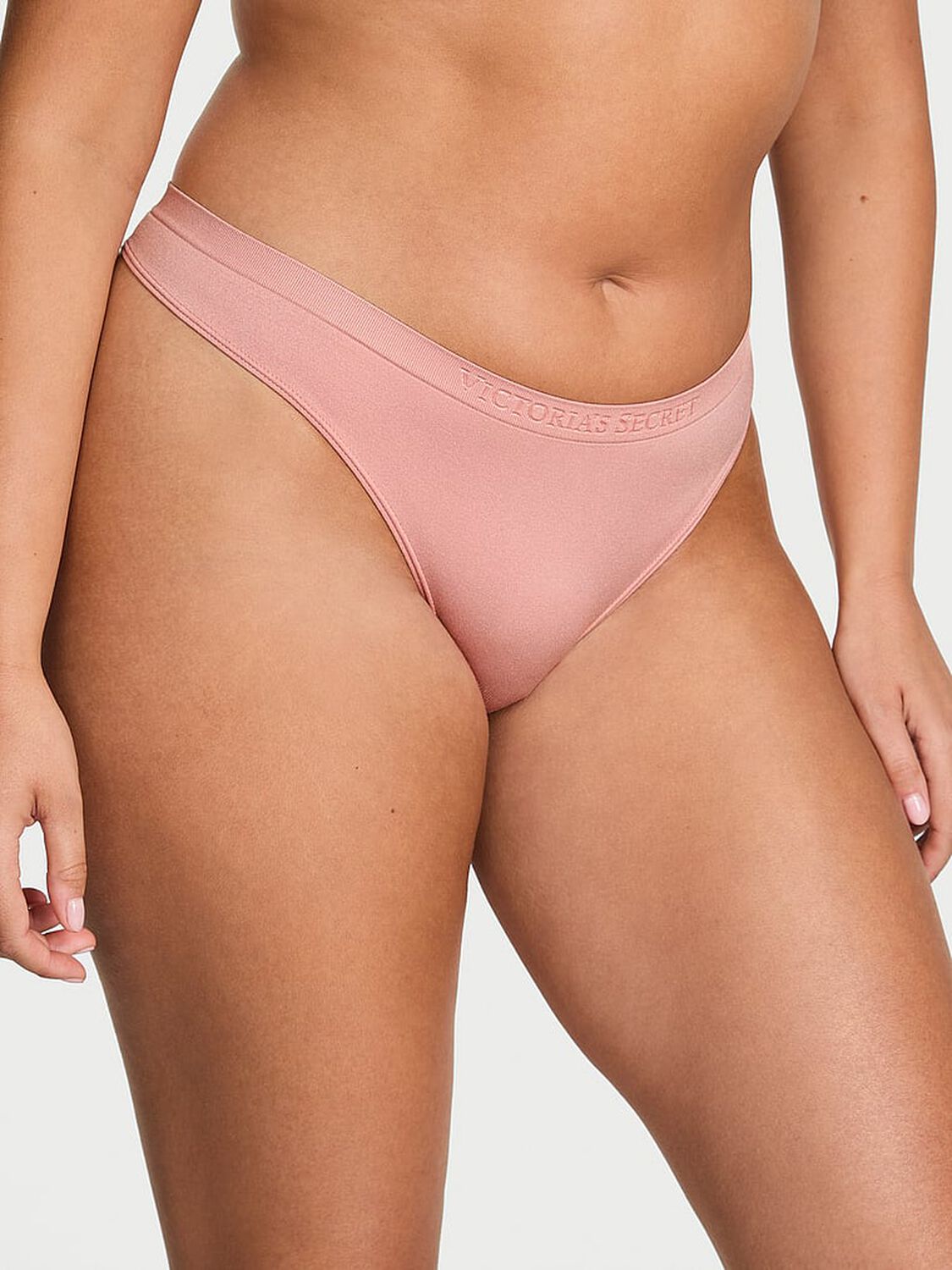 vs Seamless Seamless Shine Thong Panty Royal Pink 1 of 2 