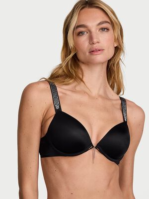 Ombr&eacute; Stripe Shine Strap Push-Up Bra