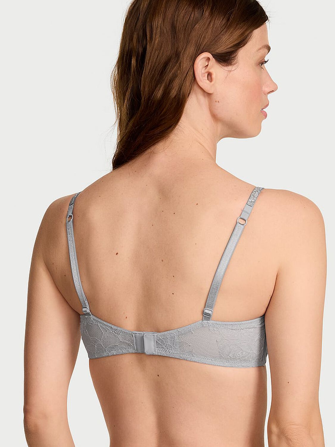 vs Very Sexy Rose Lace Gradient Shine Bandeau Bra Sterling 2 of 3 