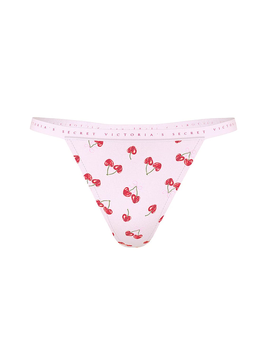 vs Victoria's Secret Stretch Cotton V-String Panty Perfume Cherries 1 of 2 