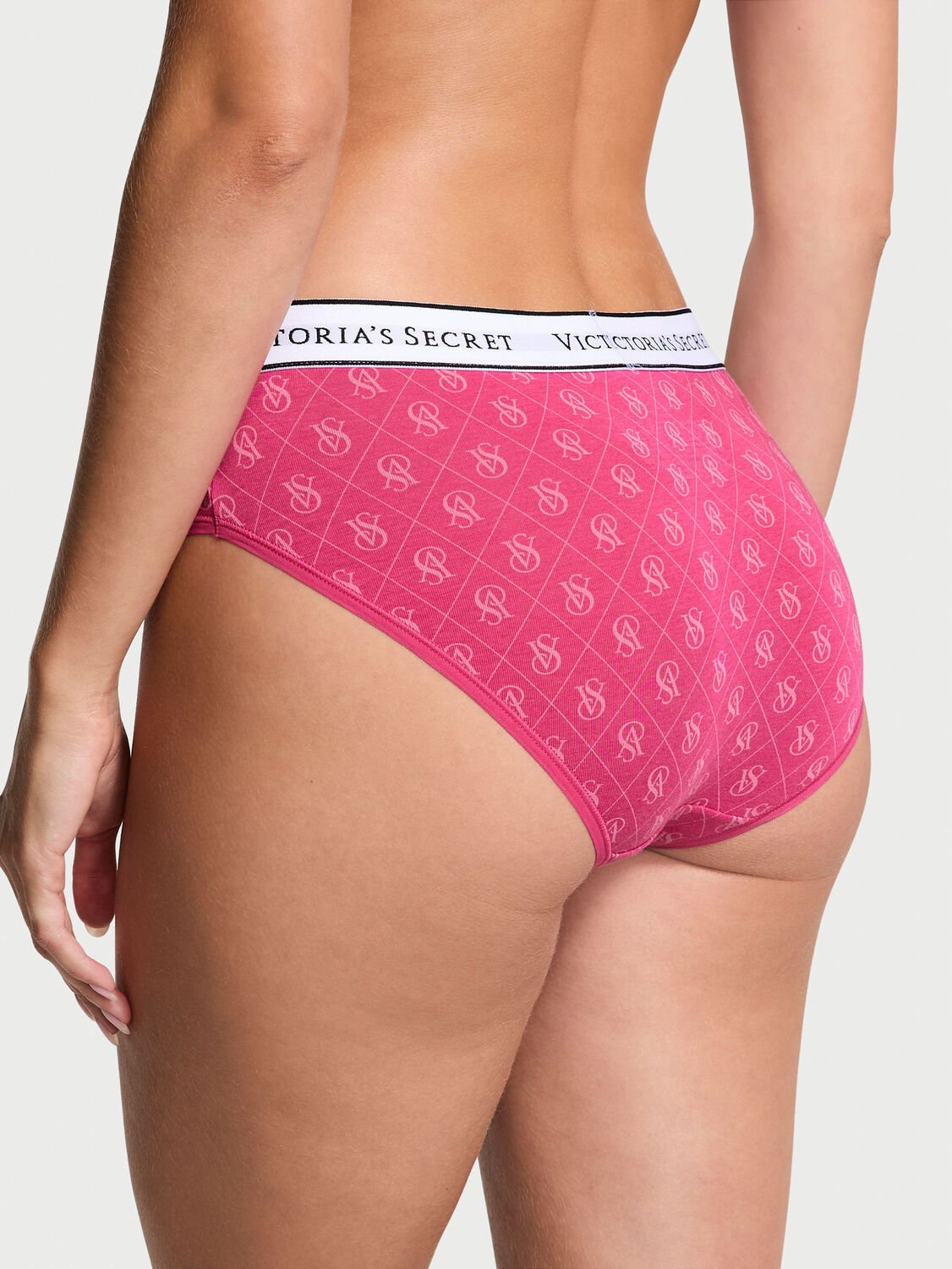 vs Cotton Logo Cotton Hiphugger Panty Pink 3 of 3 