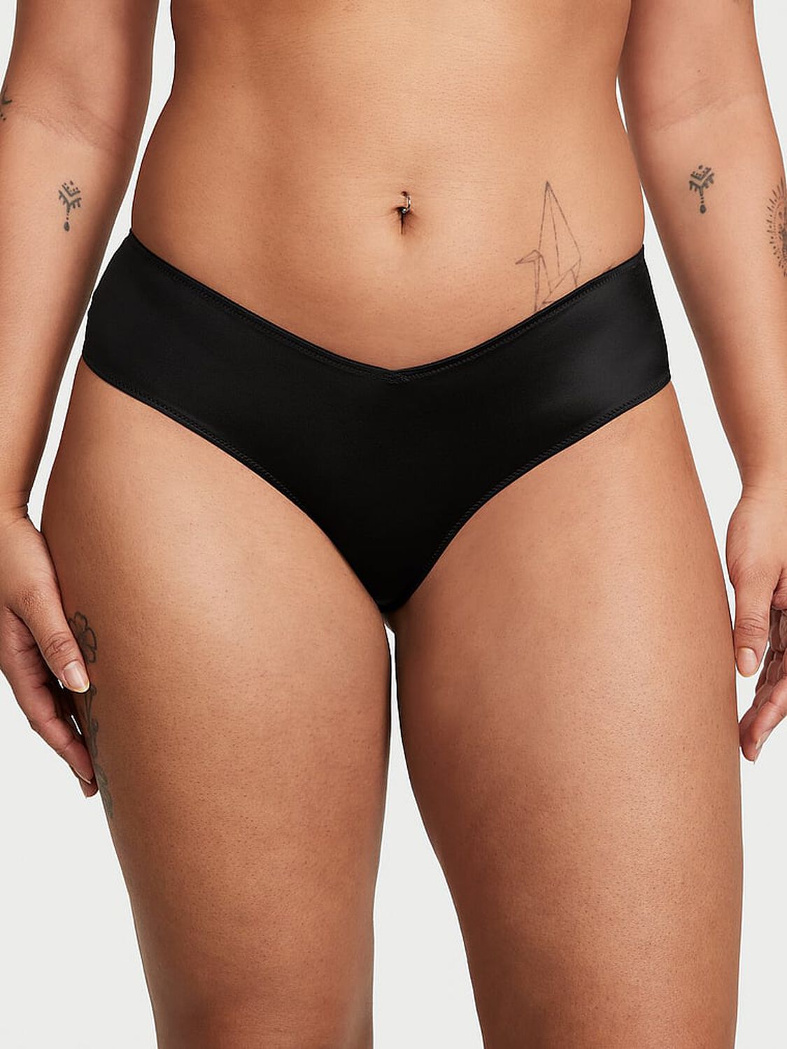 vs Very Sexy Strappy-Back High-Leg Cheeky Panty Black 1 of 3 