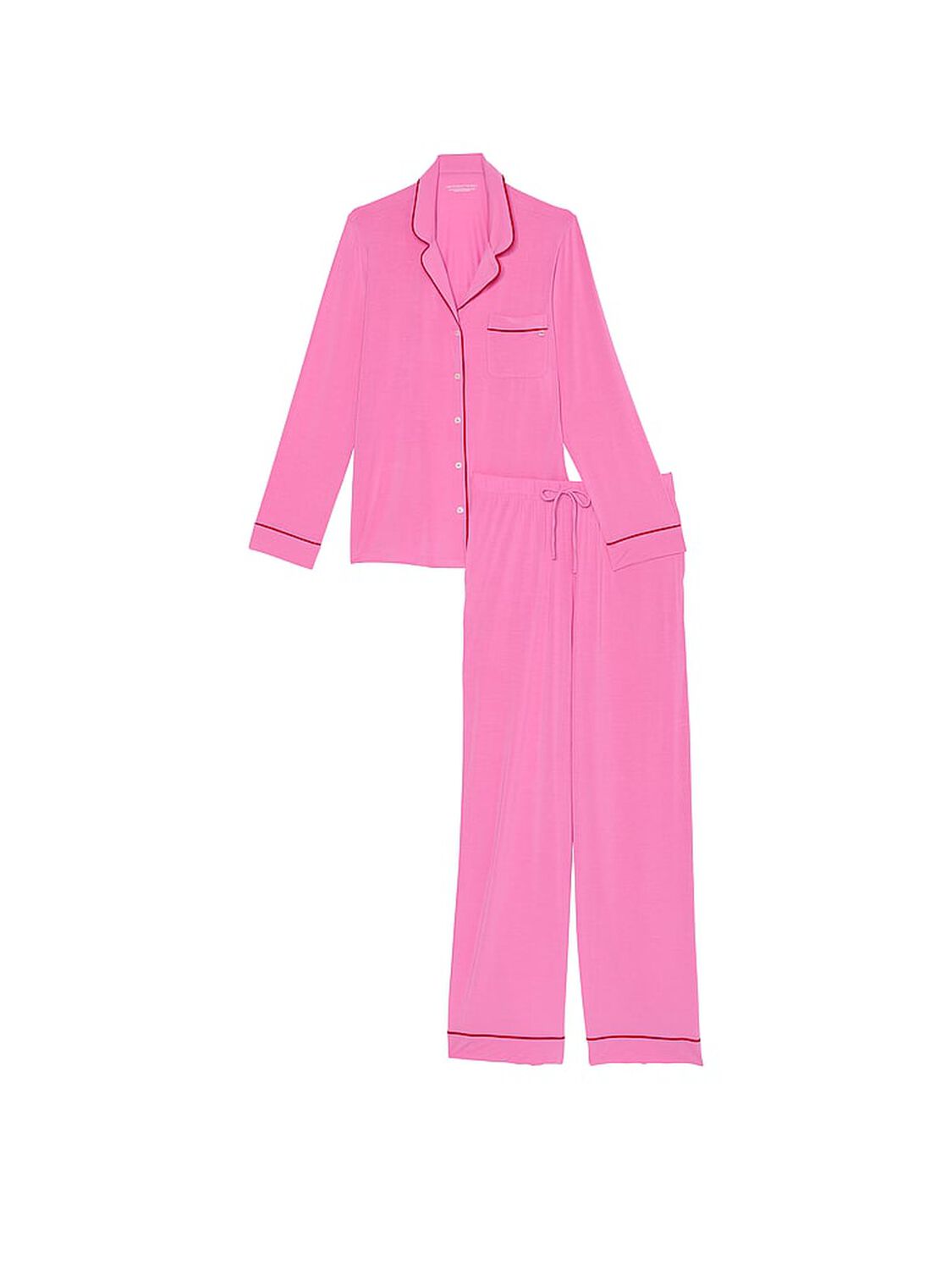 vs Victoria's Secret Modal Soft Long Pajama Set New Peony 3 of 4 