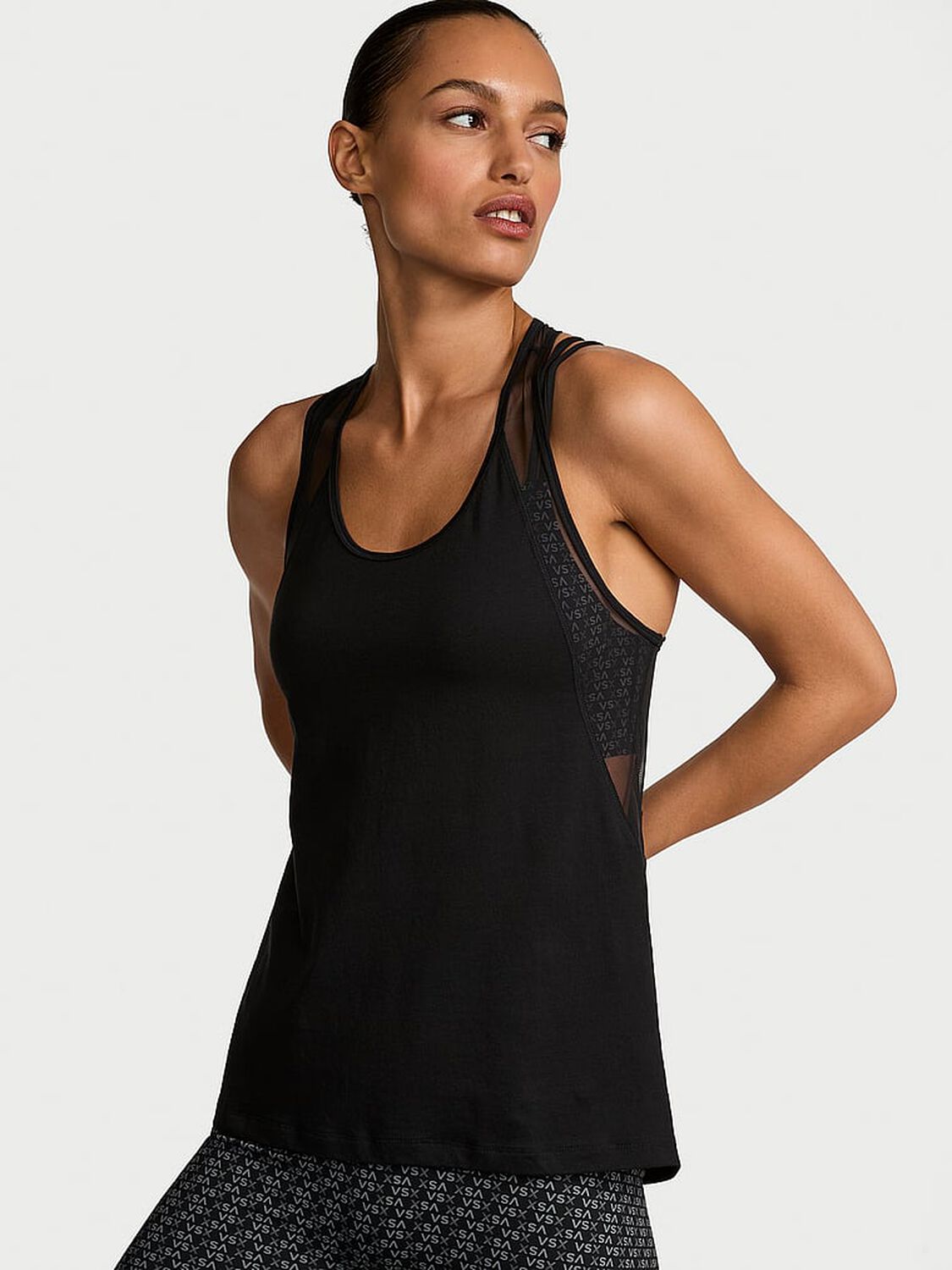 vs Vsx VSX Pima Cotton Jersey Racerback Tank Black 1 of 2 