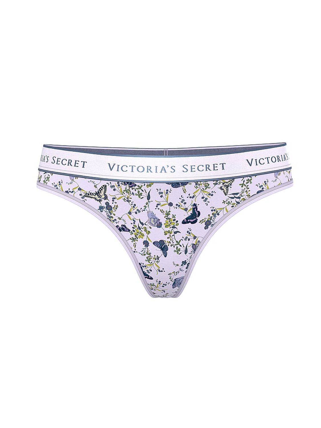 vs Cotton Logo Cotton Thong Panty Perfume Butterflies 1 of 2 