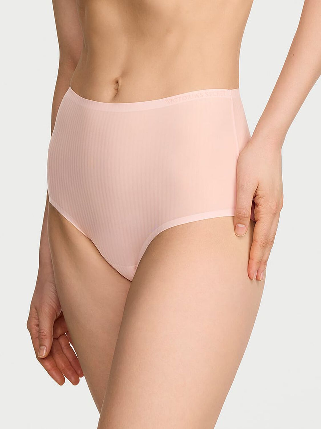 vs Body By Victoria Body by Victoria Flex Shadow Stripe Modern Brief Panty Purest Pink 1 of 3 