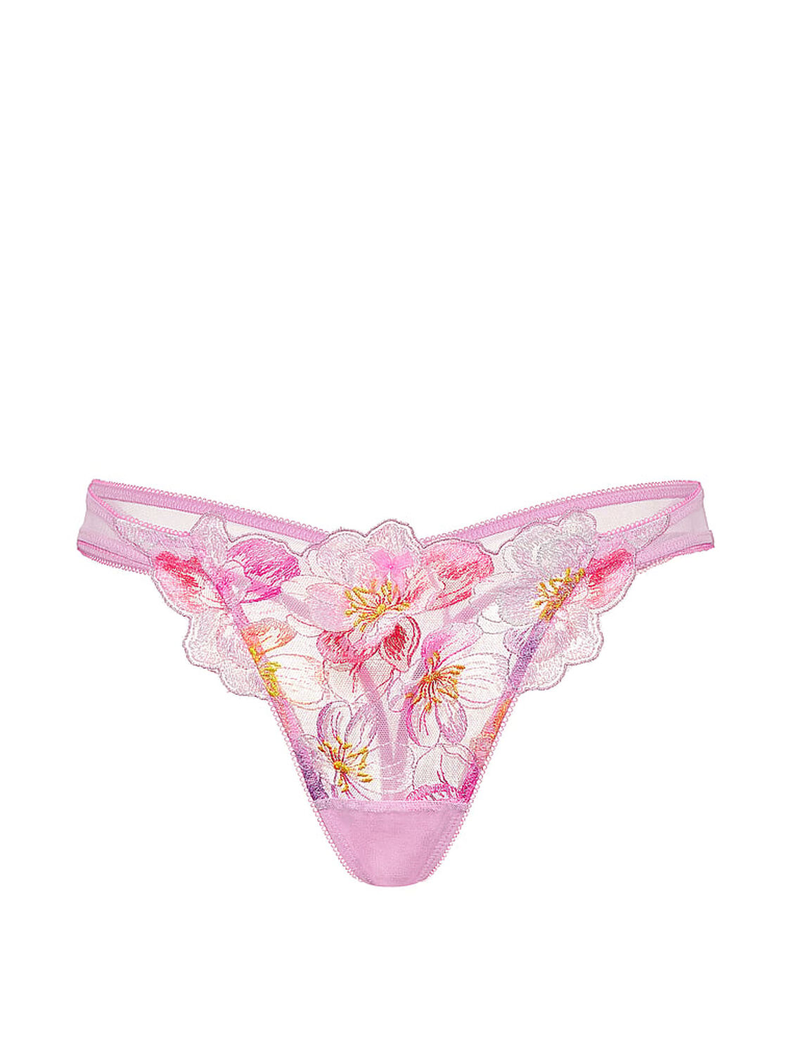 vs Dream Angels Watercolor Embroidery Thong Panty Watercolor Embroidery 3 of 4 