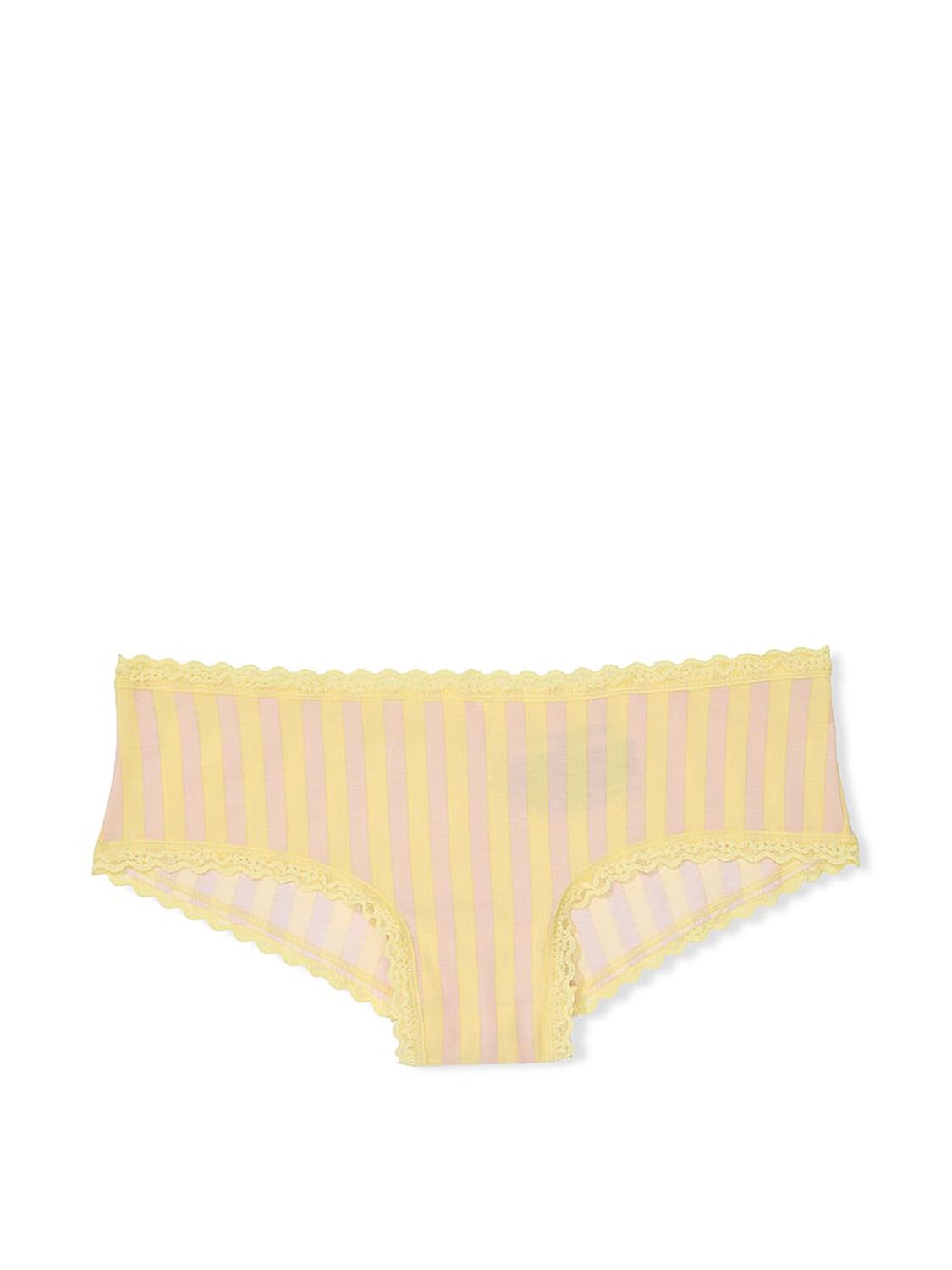 vs The Lacie Cotton Lace-Waist Cheeky Panty Yellow Tulip & Praline Stripes 3 of 3 
