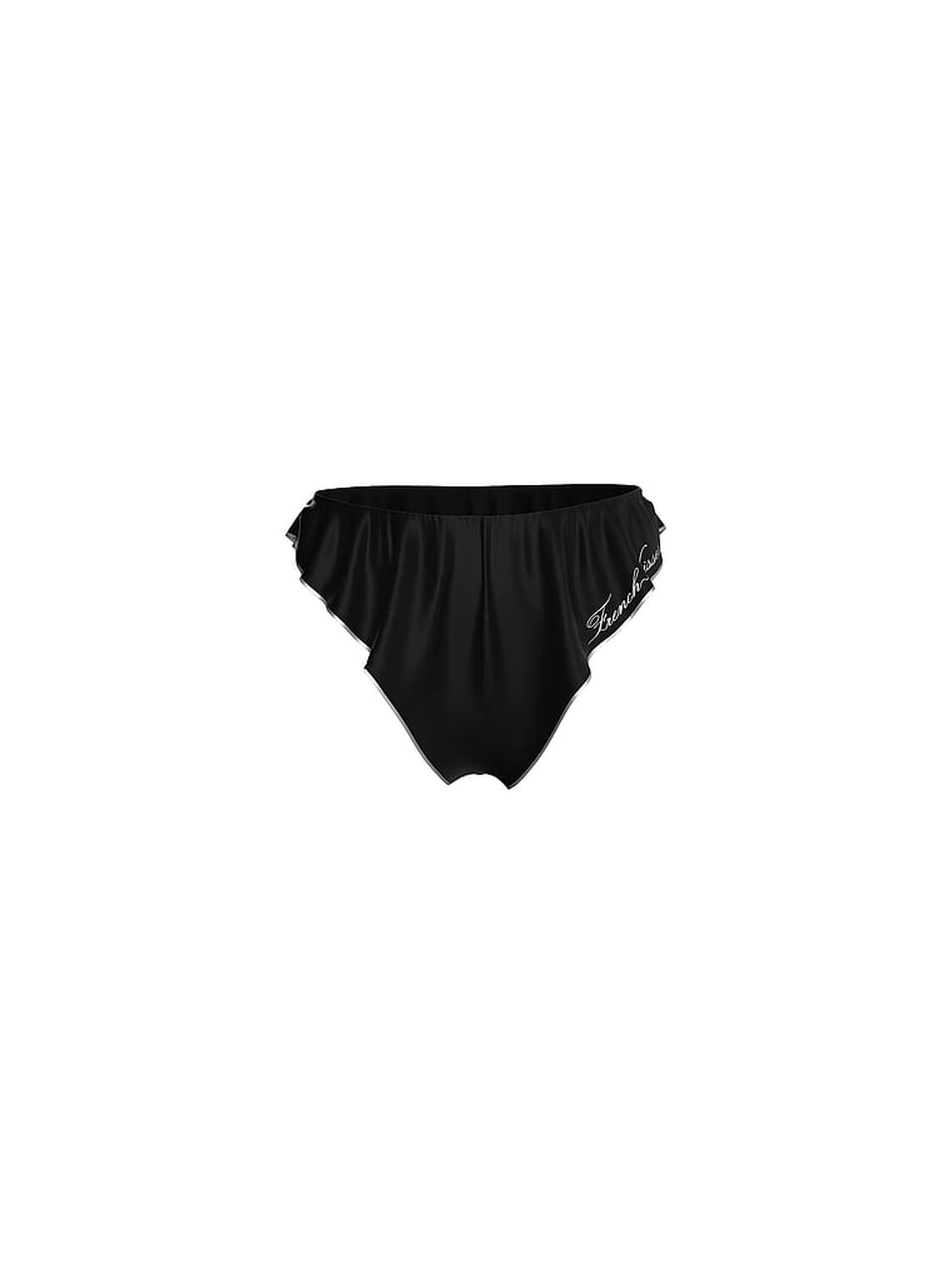 vs Victoria's Secret Satin Flutter Cheeky Panty Black 3 of 3 
