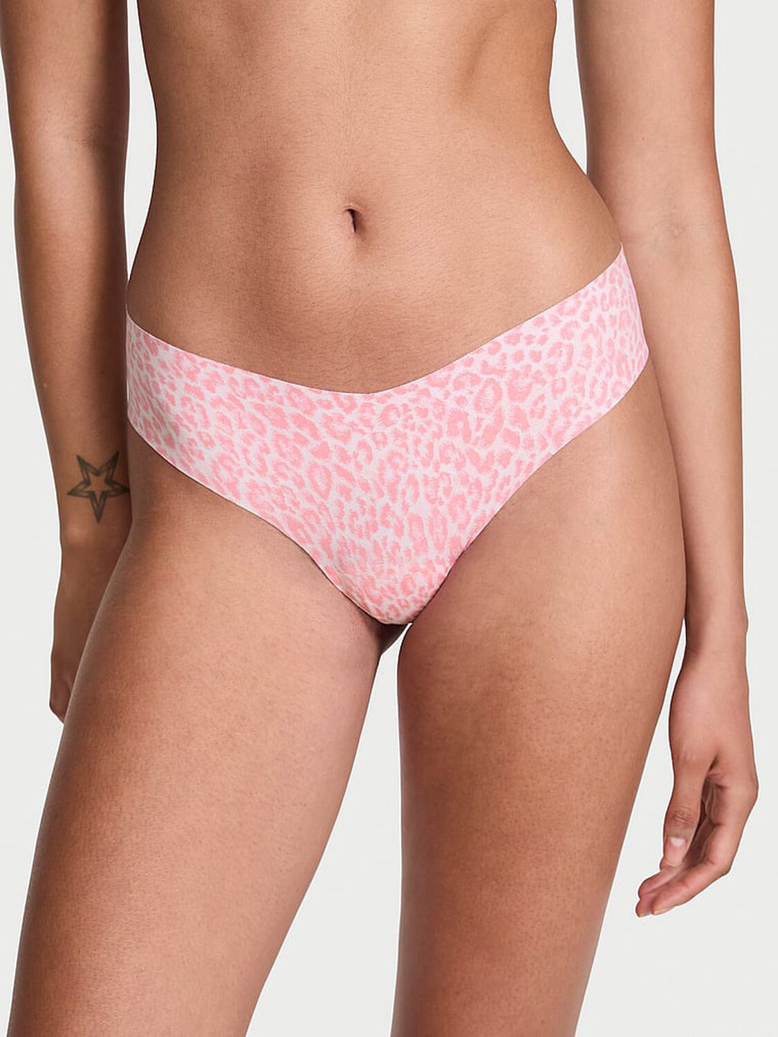 vs No-Show No-Show Thong Panty Pink Leopard 3 of 3 