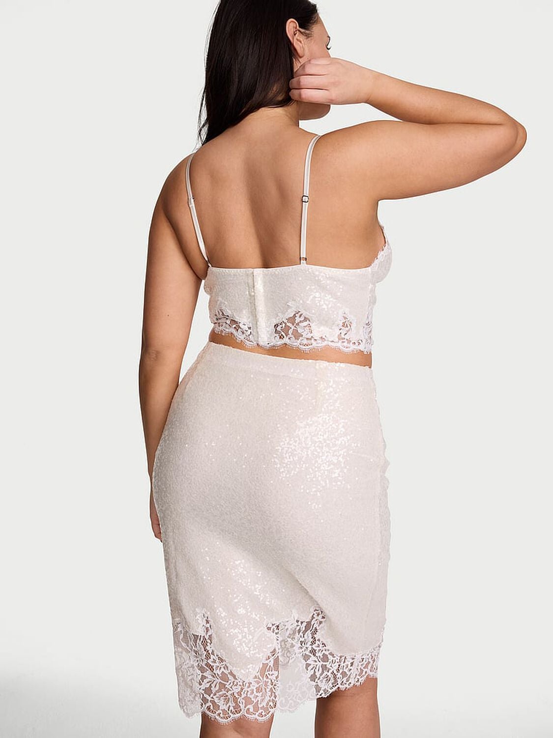 vs Dream Angels Atelier x Victoria's Secret Bridal Embellished Bralette & Skirt Set Coconut White 2 of 3 