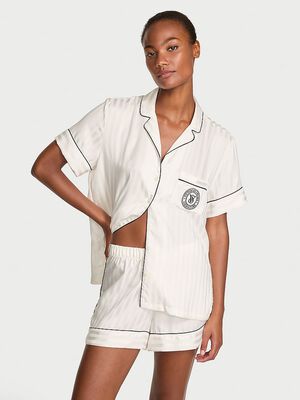 Glazed Satin Short Pajama Set