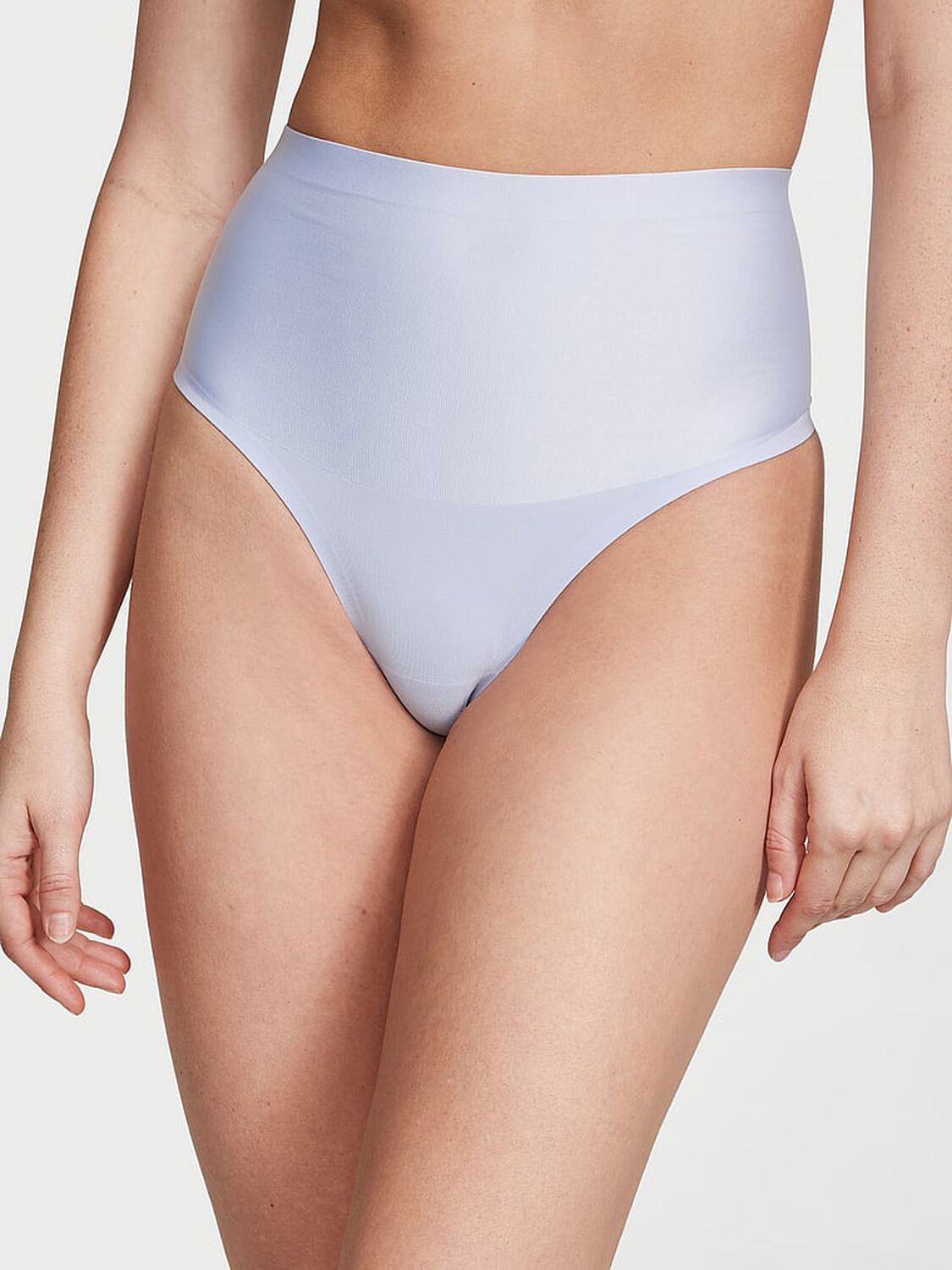 vs Body By Victoria Smoothing Shimmer Thong Panty Blue Crescent 1 of 4 