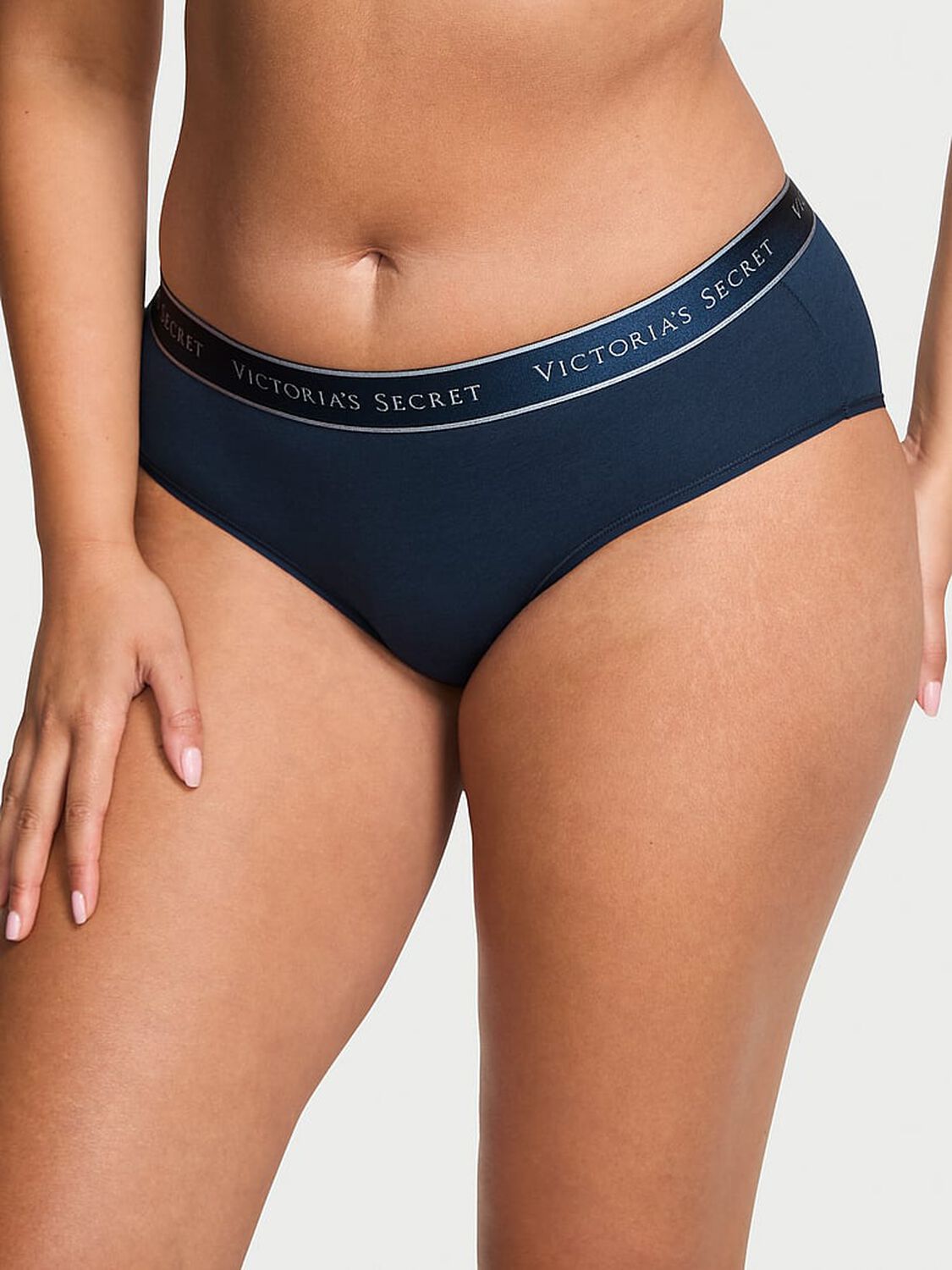 vs Cotton Logo Cotton Hiphugger Panty Dress Blues 2 of 2 