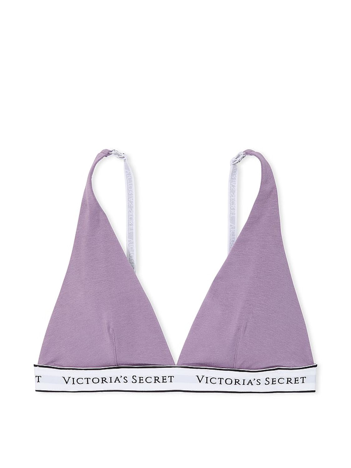 vs The T-Shirt Wireless Cotton Plunge Bralette Frozen Plum 3 of 3 