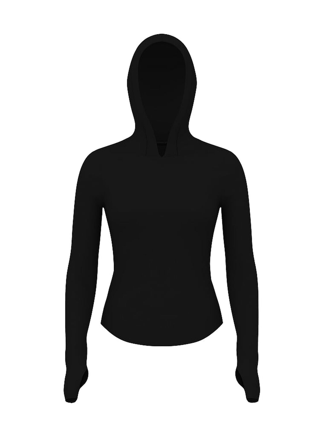 vs Angel Essentials VS Iconic Rib Pullover Hoodie Pure Black 3 of 3 