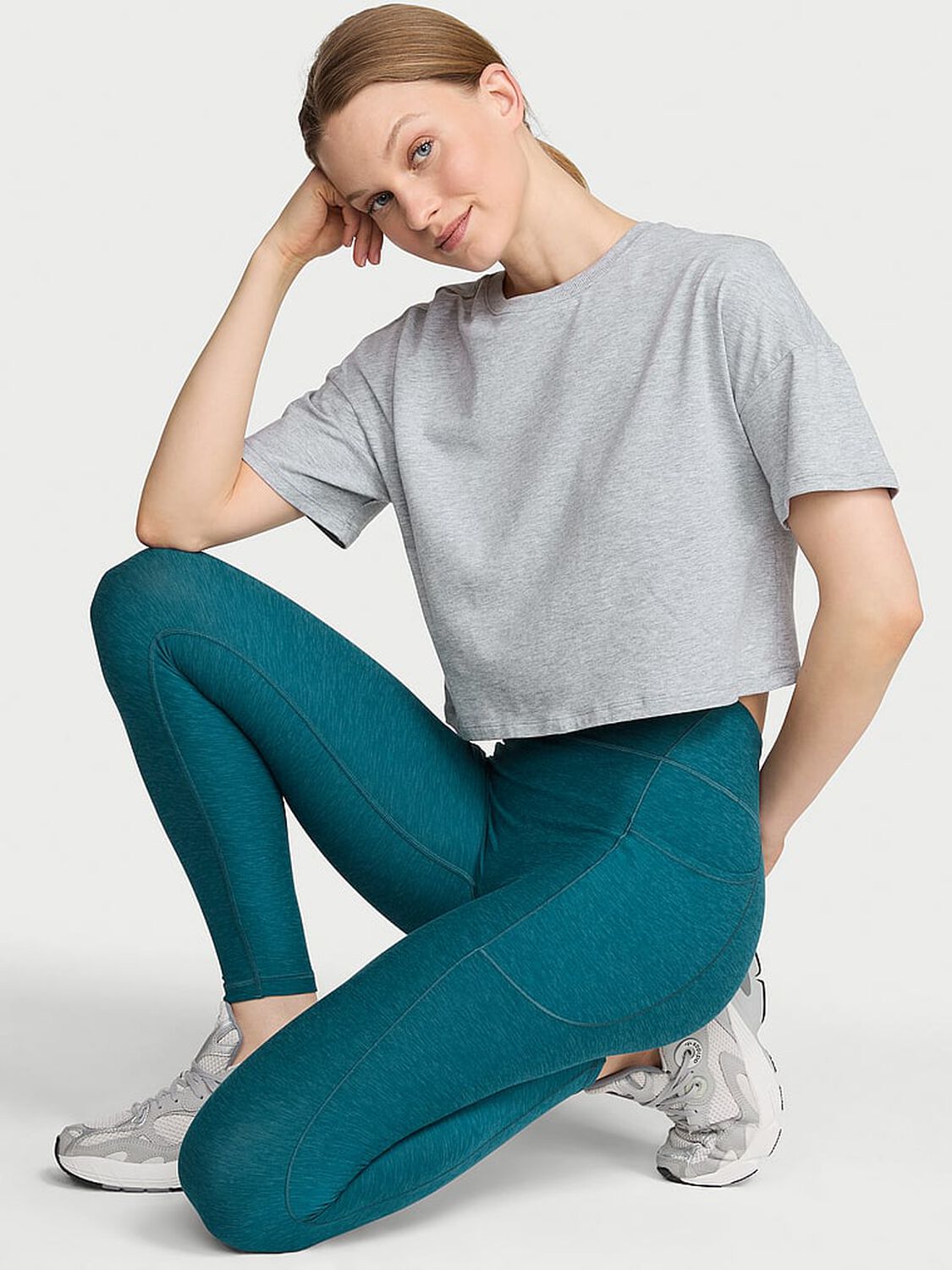 vs Vsx VSX LUXMarl&trade; Legging Teal Heather 1 of 2 
