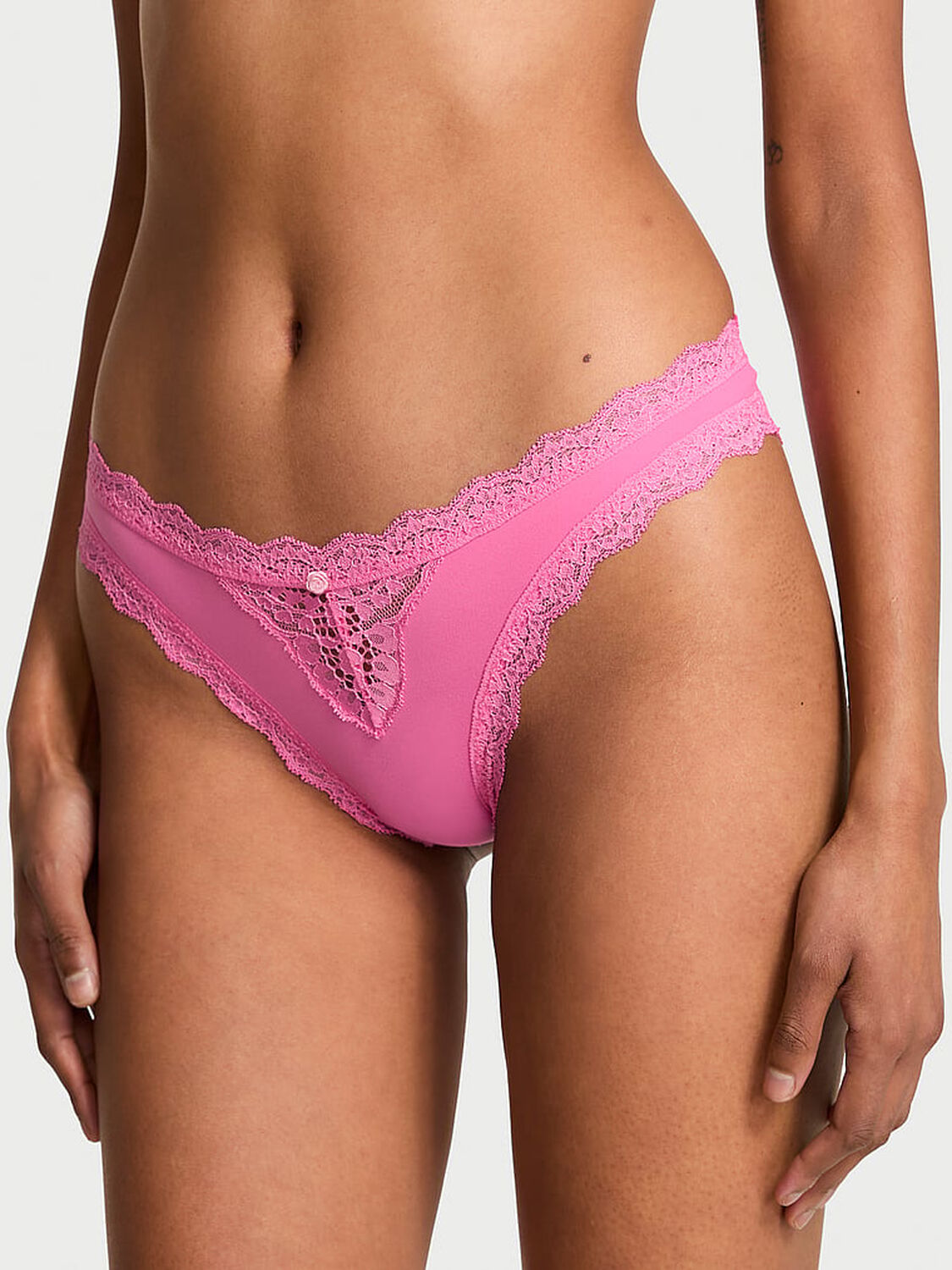 vs Dream Angels Lace-Trim Bikini Panty Rose Garden 1 of 4 