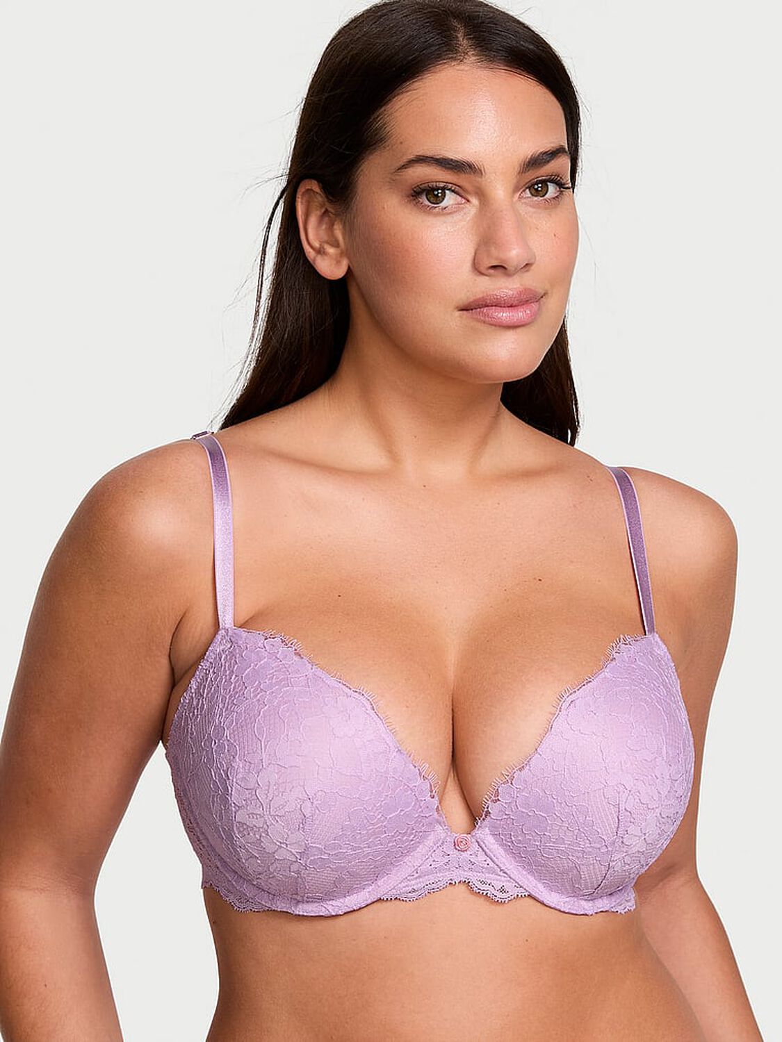 vs Dream Angels Lace Push-Up Bra Silky Lilac 3 of 4 