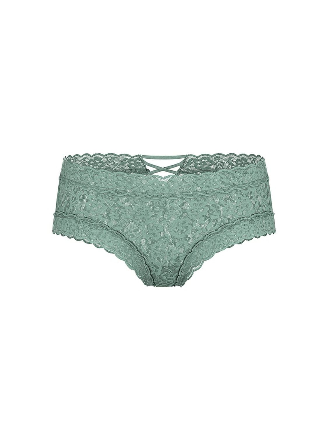 vs The Lacie Blossom Lace Strappy-Back Cheeky Panty Seasalt Green 3 of 3 